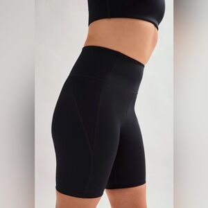 Girlfriend Collective High-Rise Black Bike Shorts